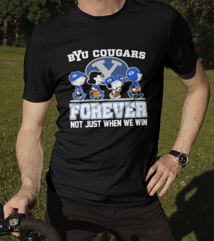 BYU Cougars Peanuts Abbey Road Forever Not Just When We Win T-Shirt