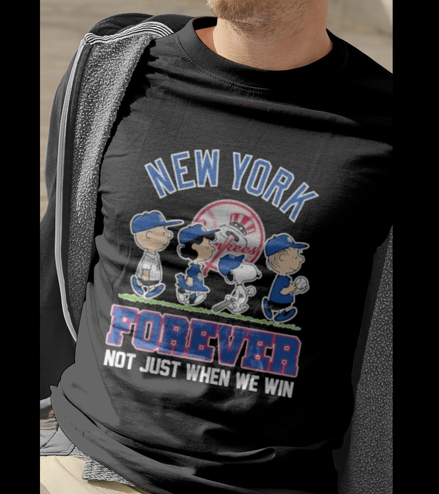 New York Yankees Peanuts Abbey Road Forever Not Just When We Win T-Shirt