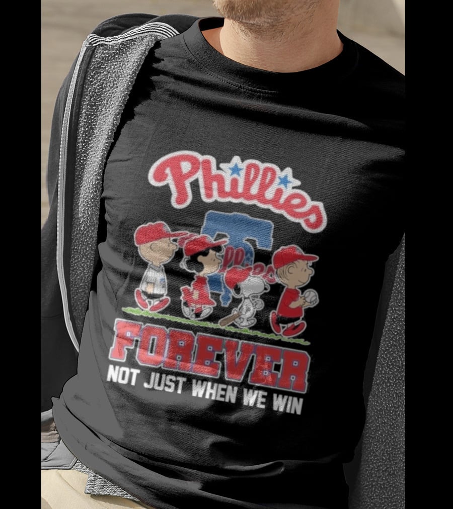 Philadelphia Phillies Peanuts Collaboration Abbey Road Forever Not Just When We Win T-Shirt