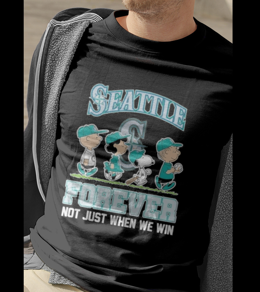 Seattle Peanuts Abbey Road Forever Not Just When We Win 2026 T-Shirt