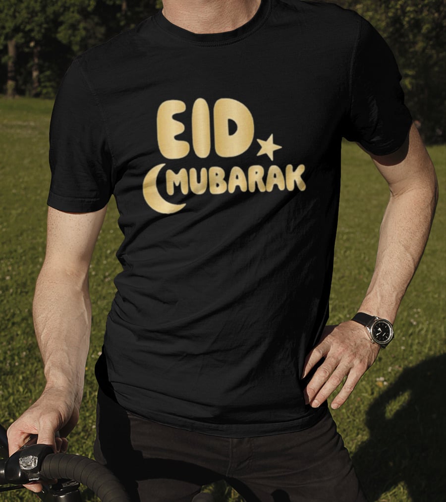 Eid Mubarak Crescent Moon And Star T-Shirt