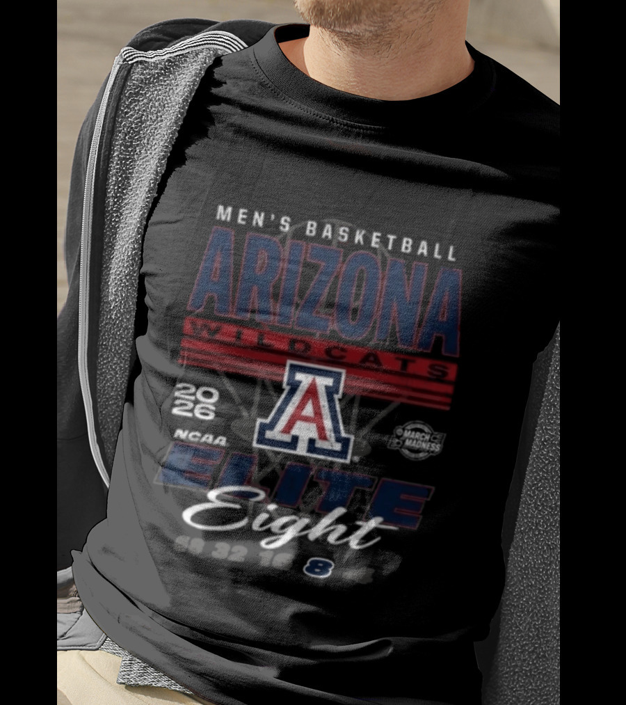 Arizona Wildcats Men's Basketball NCAA Elite Eight 2026 T-Shirt