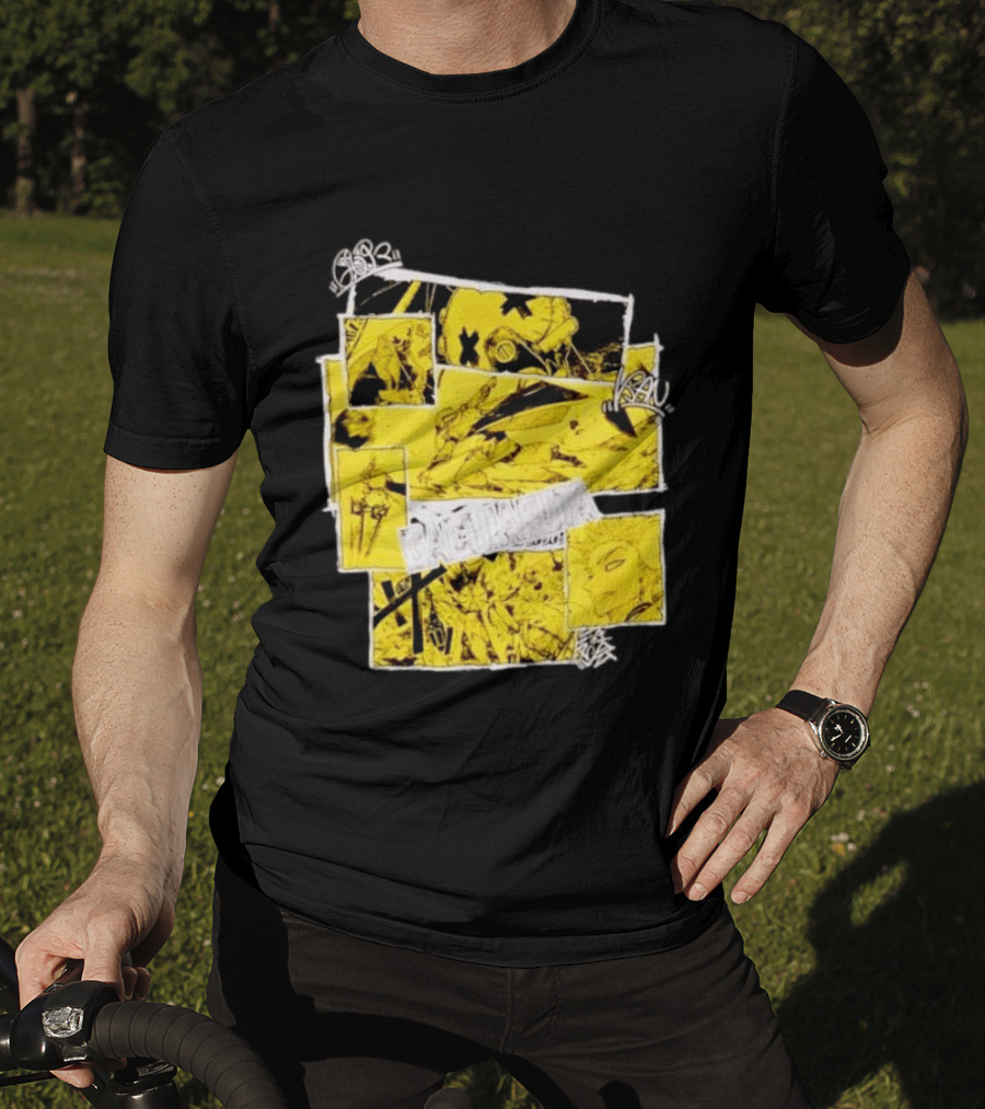 Gachiakuta Enjin Manga Panel Collage Yellow And Black Comic T-Shirt