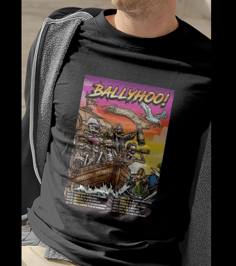 Ballyhoo European Tour 2026 Pirates Maryland Est 1995 T-Shirt