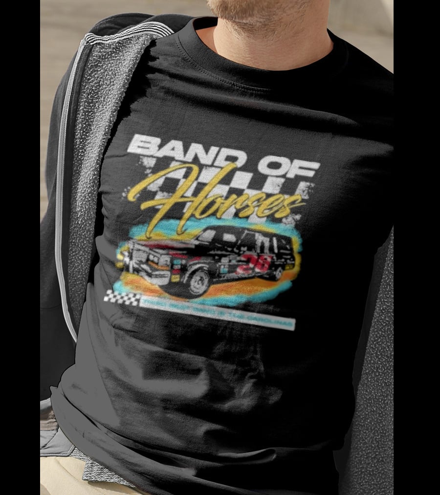 Band Of Horses Racing Car Third Best Band In The Carolinas T-Shirt