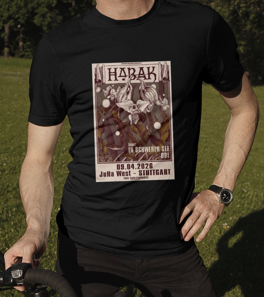 Swamp Booking Presents Habak European Tour 2026 JuHa West Stuttgart Apr 9 In Schwerer See Ode Support T-Shirt