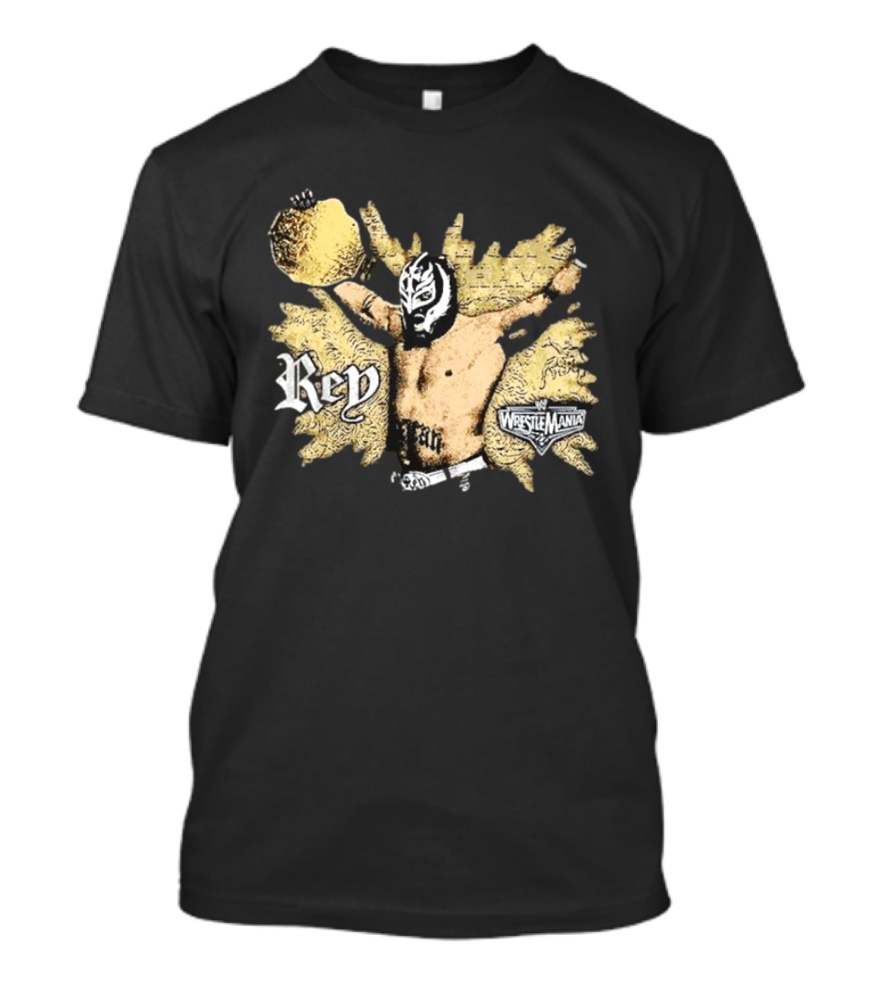 WWE Rey Mysterio WrestleMania Masked Luchador Iconic Pose T-Shirt