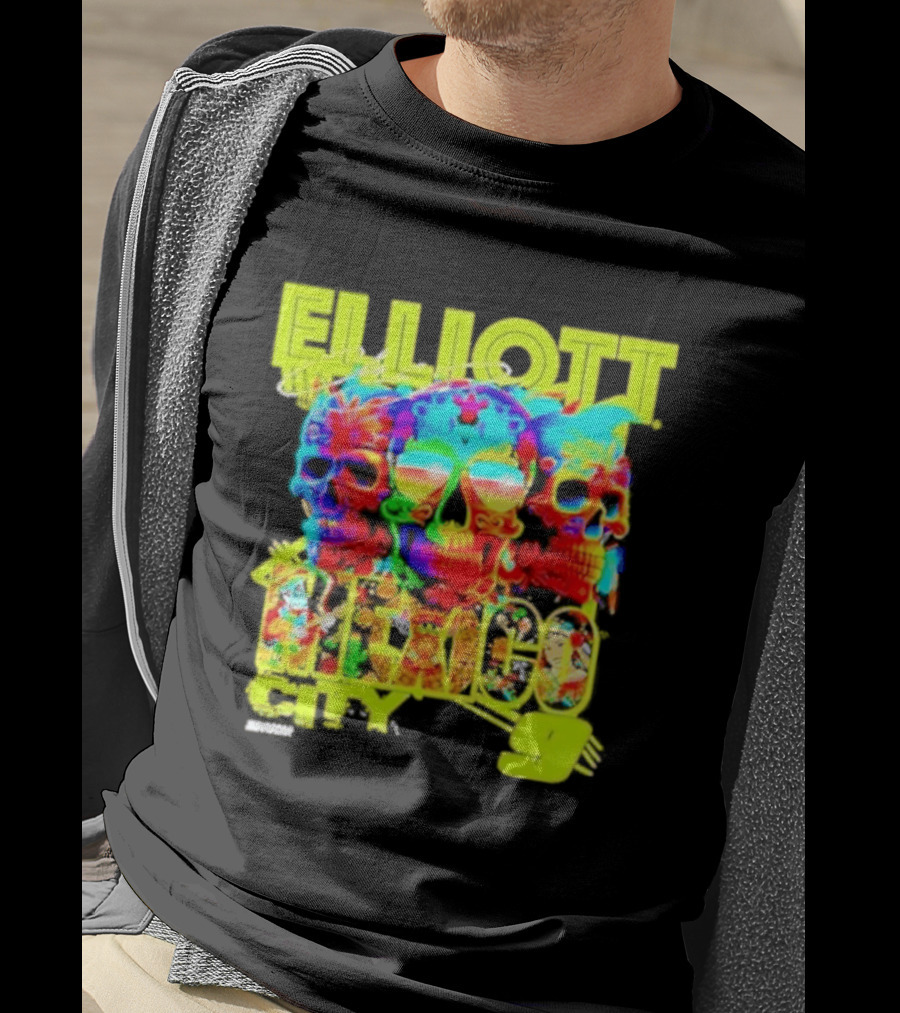 Elliott Mexico City Multicolor Skull T-Shirt