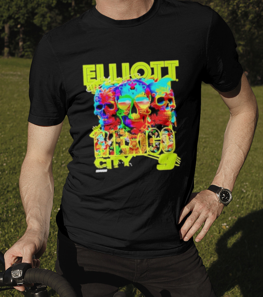 Elliott Mexico City Multicolor Skull T-Shirt