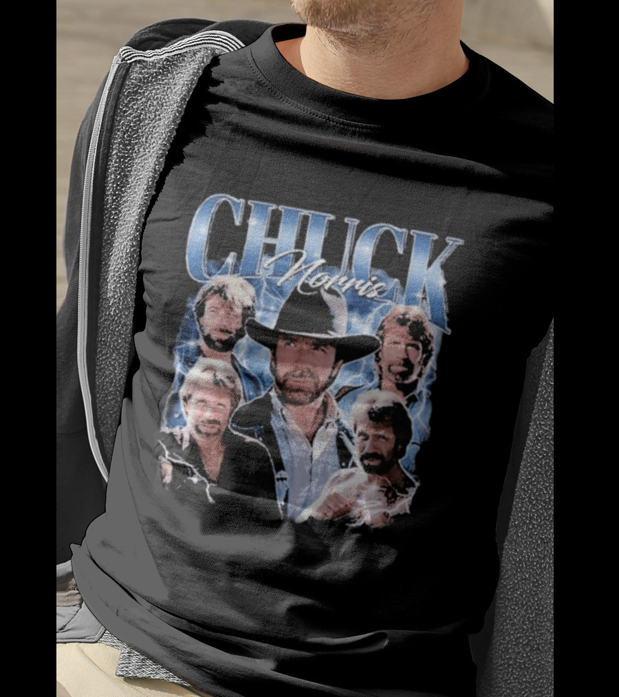 CHUCK NORRIS Iconic Cowboy Multiple Images T-Shirt