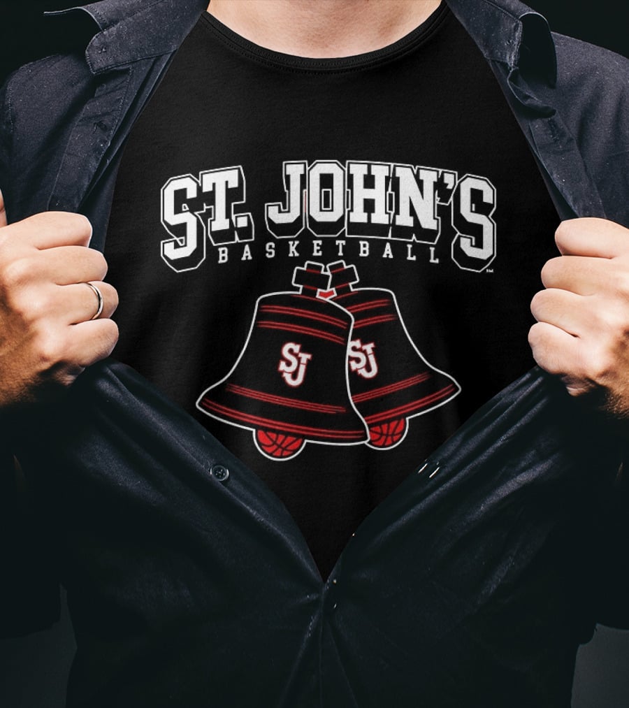 St John's Basketball Church Bells Red Storm Mens Basketball T-Shirt