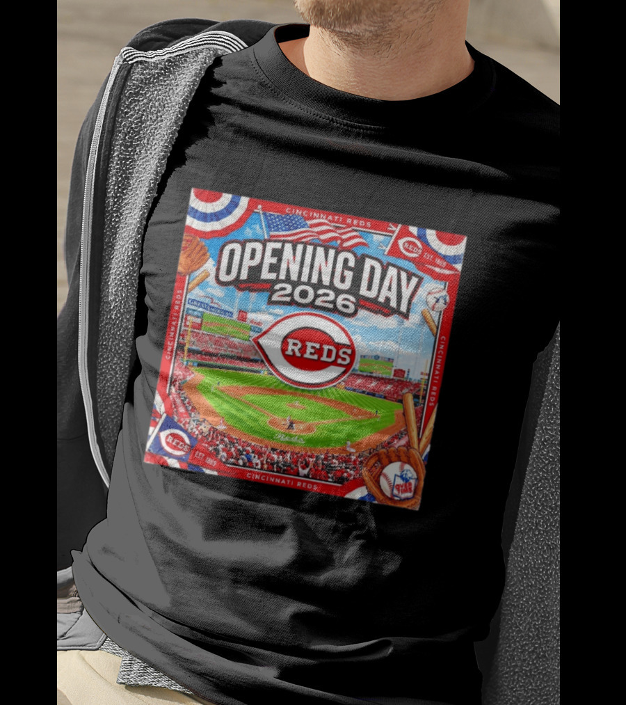 Cincinnati Reds Opening Day 2026 Great American Ball Park Baseball Celebration T-Shirt