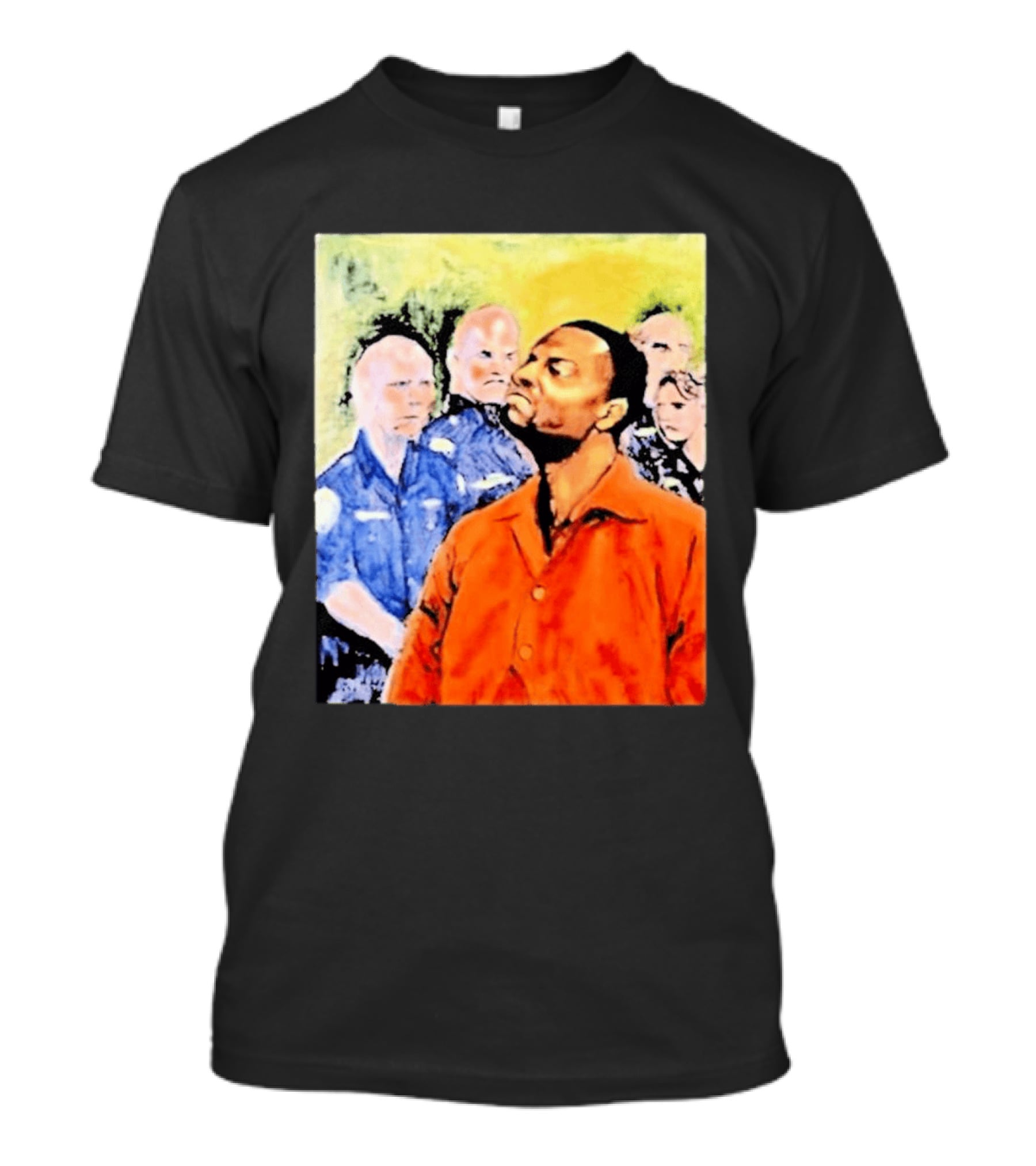 Rodney Hilton Jr Cloutfishing Artwork With Police Officers T-Shirt