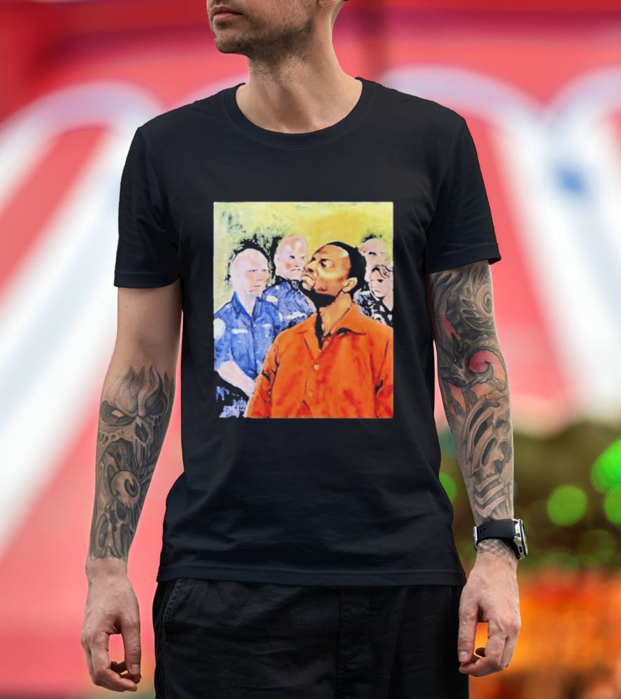 Rodney Hilton Jr Cloutfishing Artwork With Police Officers T-Shirt