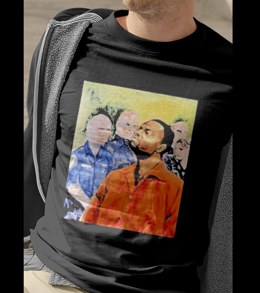 Rodney Hilton Jr Cloutfishing Artwork With Police Officers T-Shirt