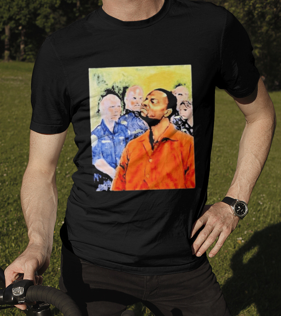 Rodney Hilton Jr Cloutfishing Artwork With Police Officers T-Shirt