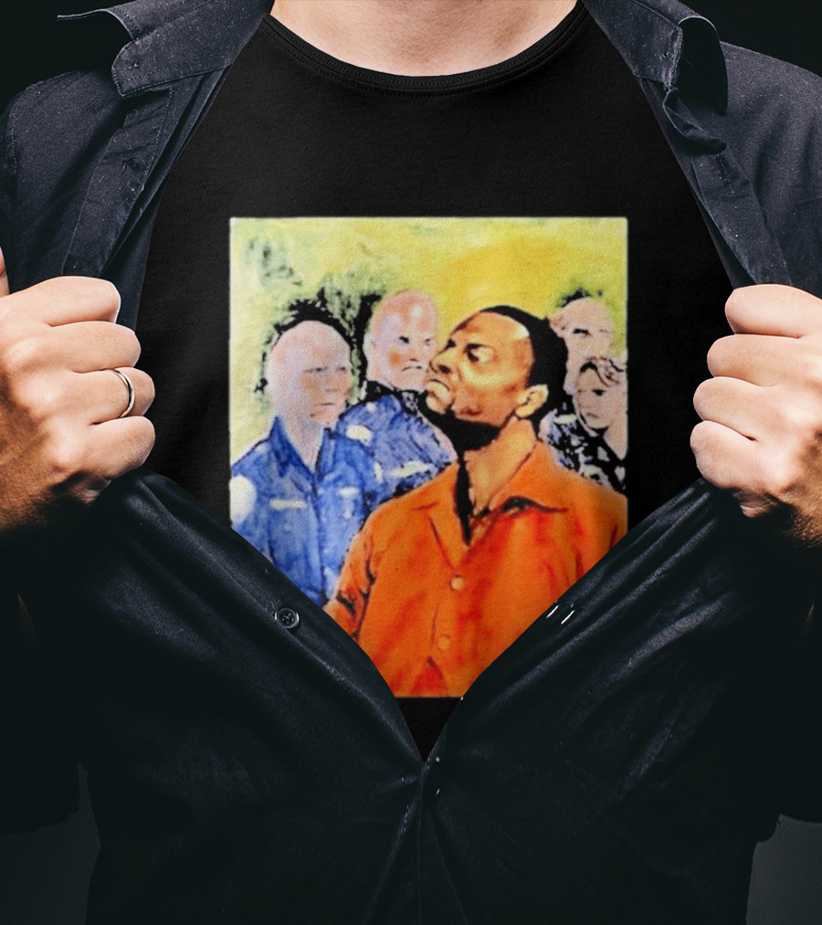 Rodney Hilton Jr Cloutfishing Artwork With Police Officers T-Shirt