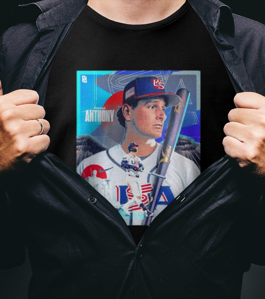 Roman Anthony USA Baseball 2026 World Baseball Classic Team Player T-Shirt