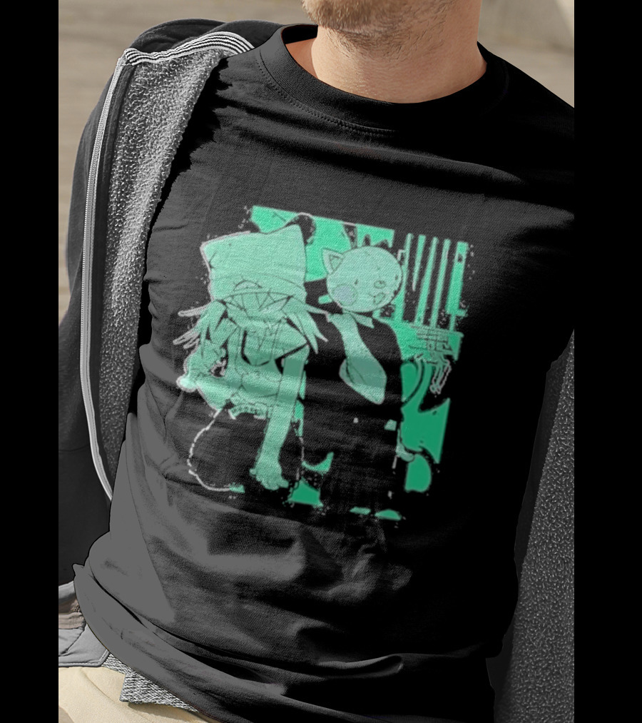 Issbrokie Woke Up In A Bad Mood Glow In The Dark Cat T-Shirt