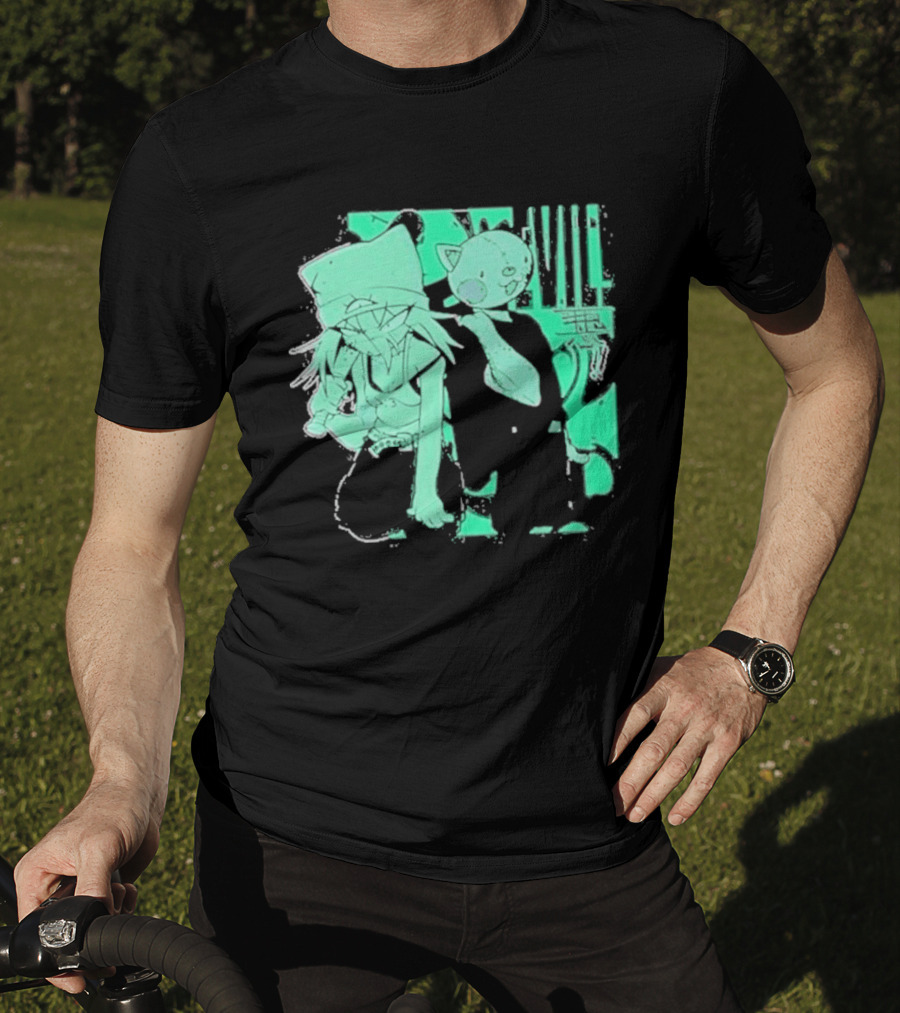 Issbrokie Woke Up In A Bad Mood Glow In The Dark Cat T-Shirt