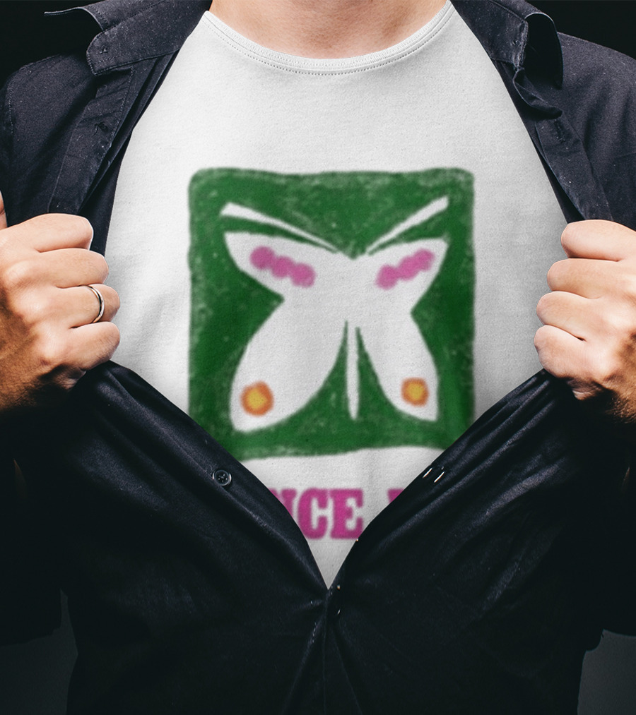 Vance Joy Butterfly Green Pink White T-Shirt