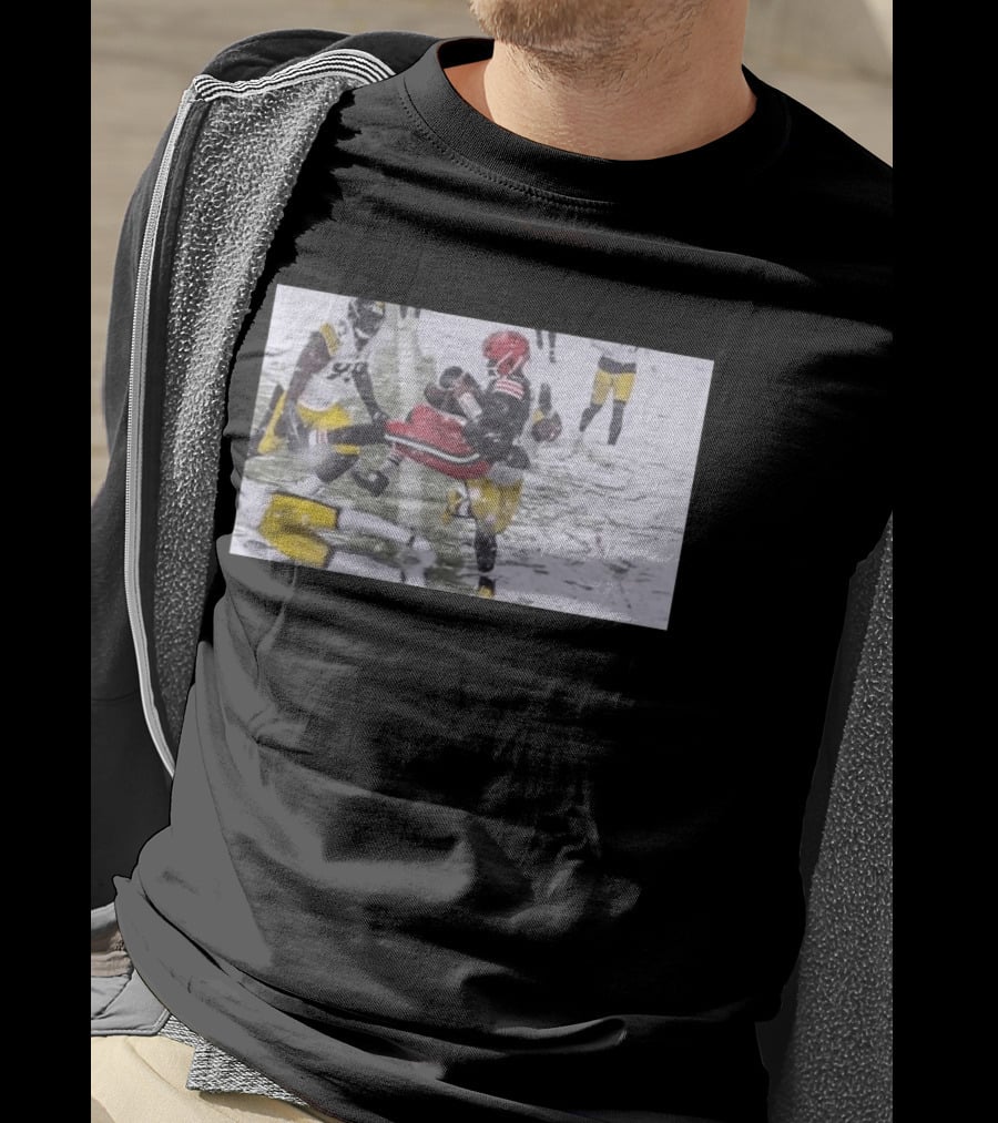 Jameis Winston Cleveland Browns Snow Game Touchdown Action T-Shirt