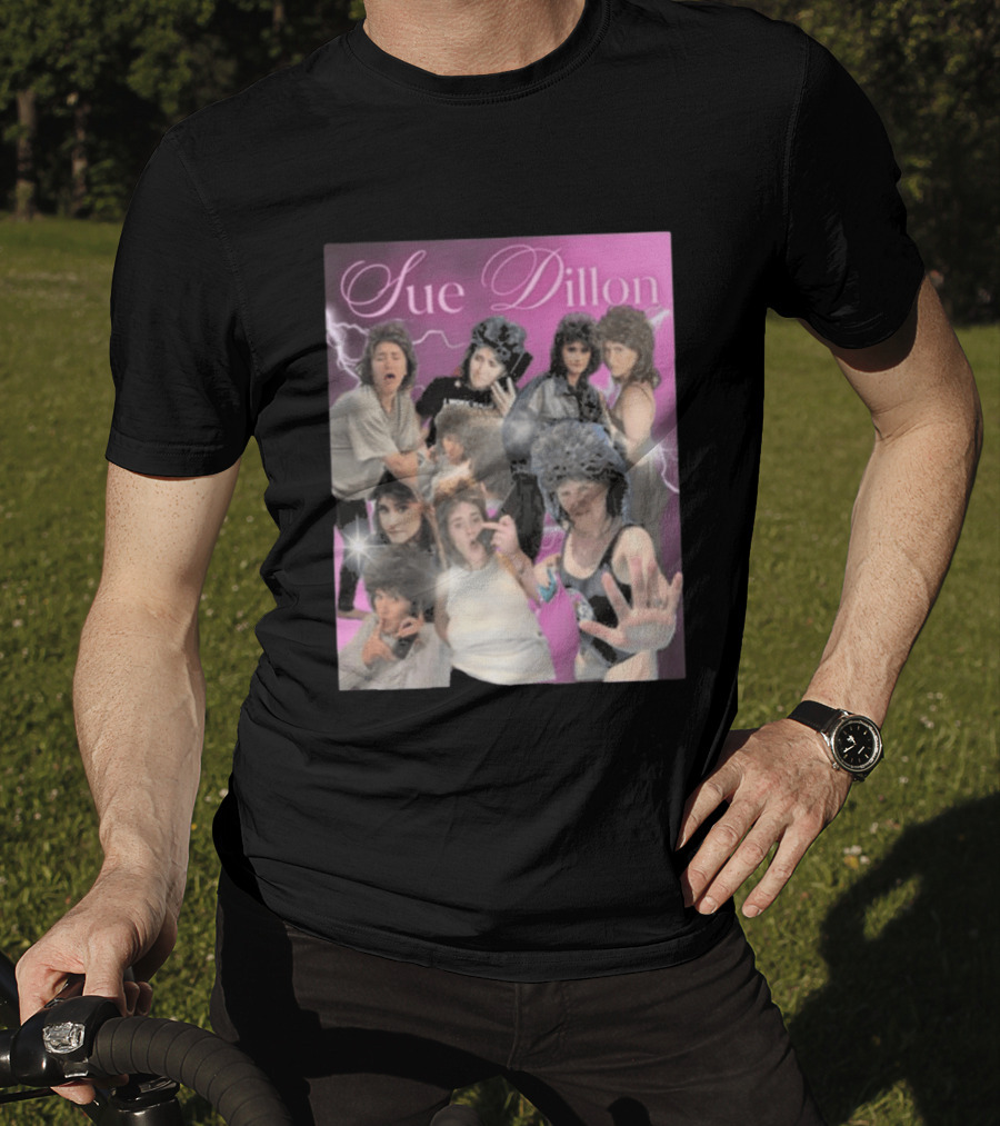 Sue Dillon Collage Vintage Aesthetic 80s Look T-Shirt