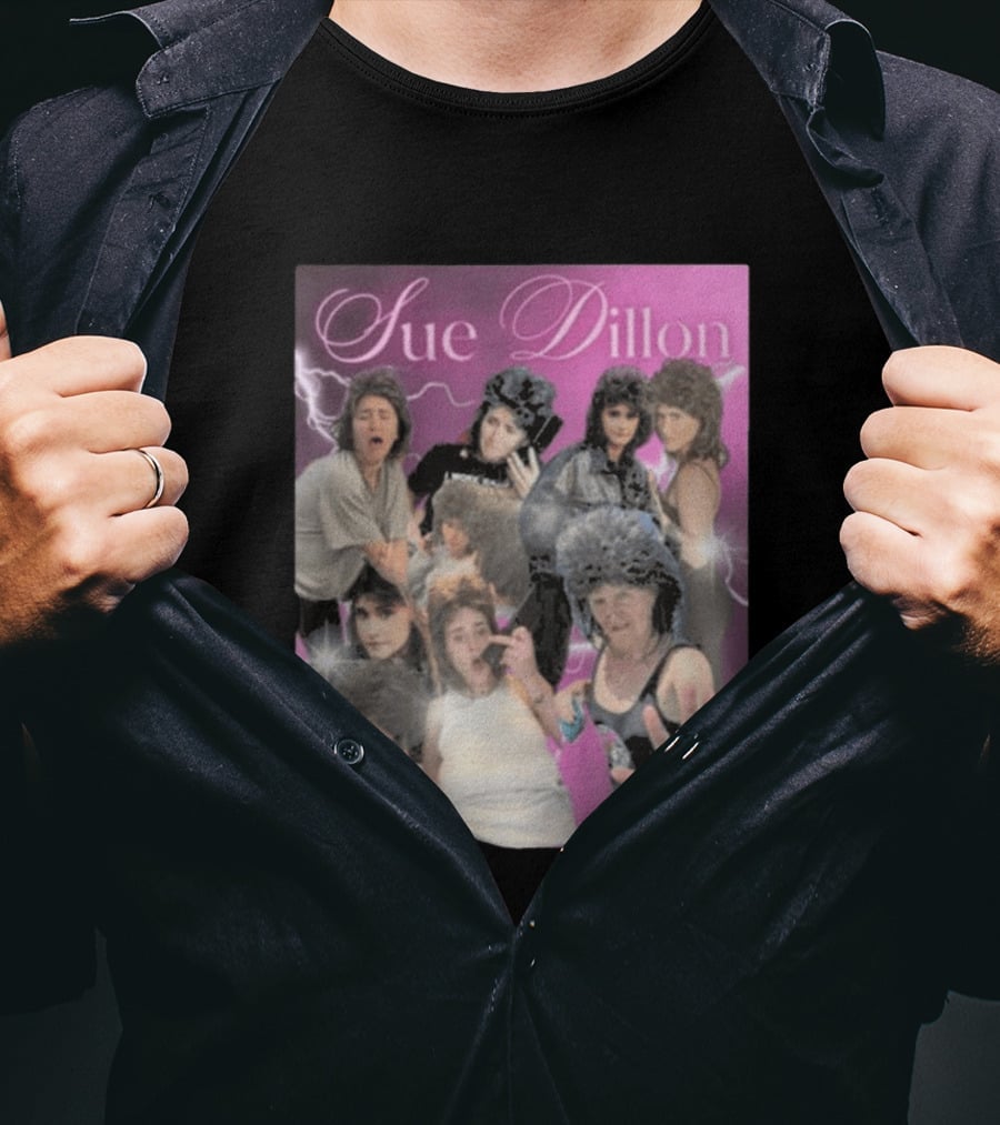 Sue Dillon Collage Vintage Aesthetic 80s Look T-Shirt