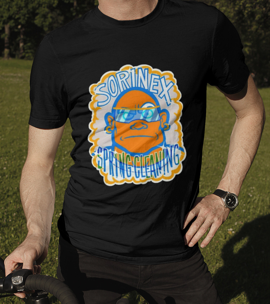 Sorinex Spring Cleaning Blue Orange Bold Character Head T-Shirt