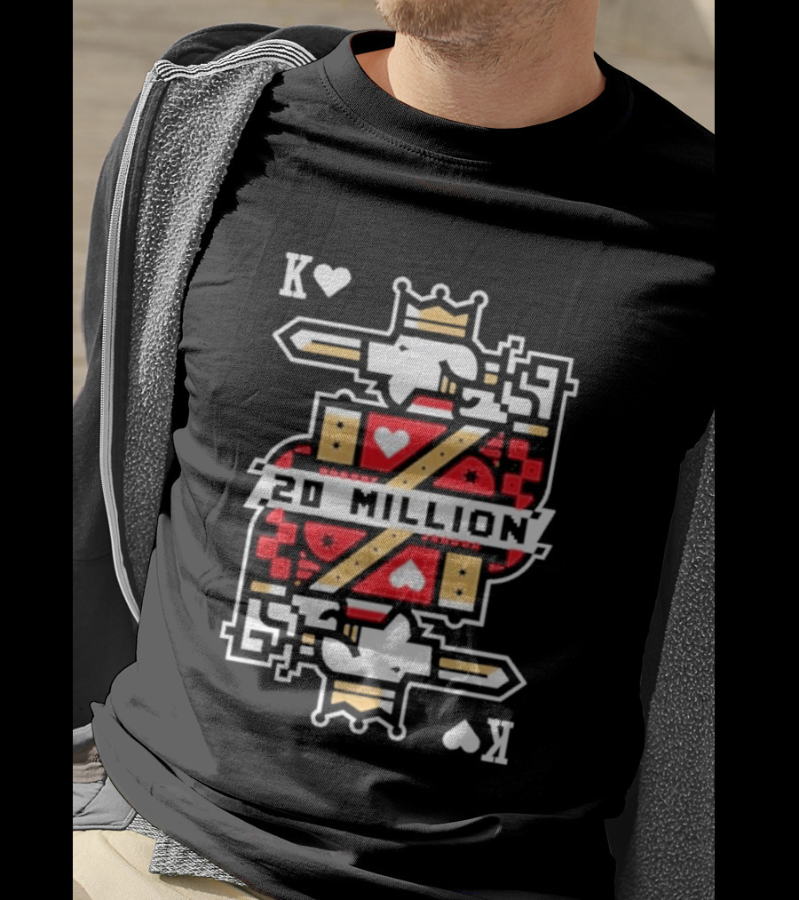 Technoblade 20 Million King Of Hearts Playing Card T-Shirt