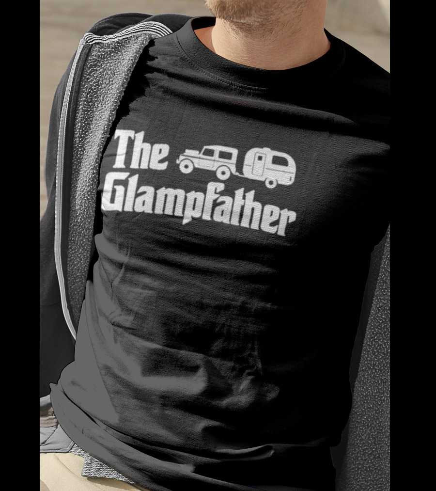 The Glampfather Jeep Camper Caravan Camping Trip T-Shirt