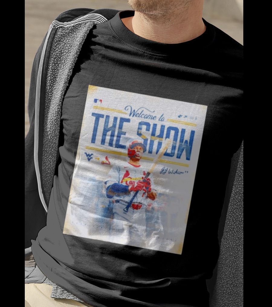 Welcome To The Show JJ Wetherholt St. Louis Cardinals MLB WVU Baseball T-Shirt