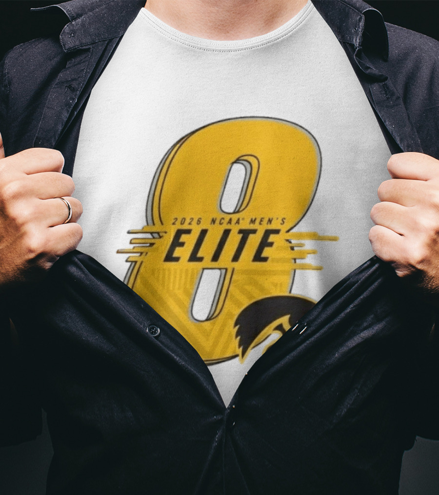 2026 NCAA Men's Elite 8 Iowa Hawkeyes Fan Gear T-Shirt