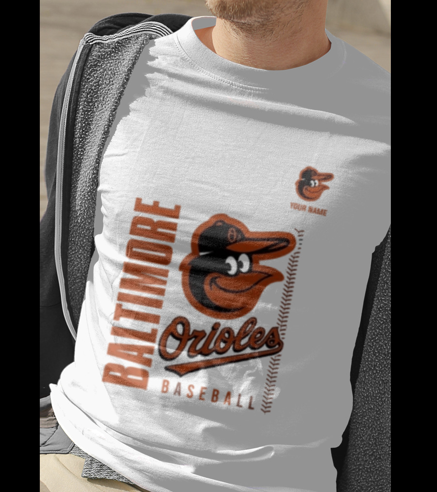 Baltimore Orioles Baseball Team Logo With Mascot Bird T-Shirt