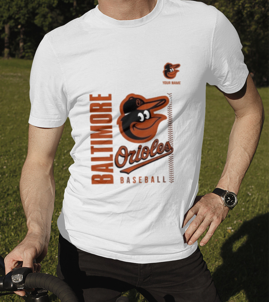 Baltimore Orioles Baseball Team Logo With Mascot Bird T-Shirt