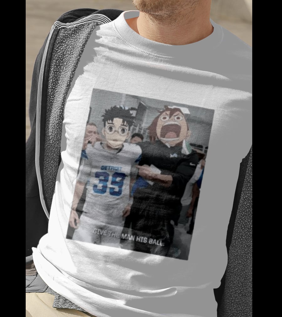 Detroit Lions Anime Give The Man His Ball T-Shirt