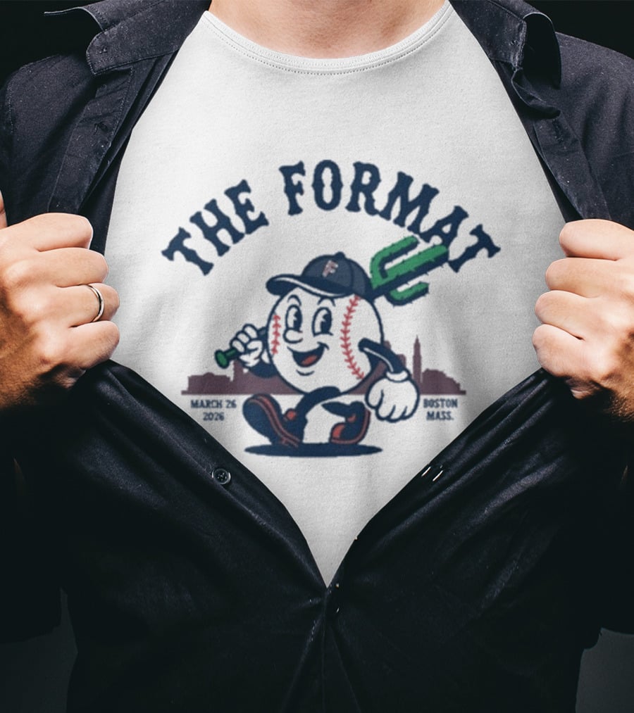 The Format Boston March 2026 Baseball Character Event T-Shirt