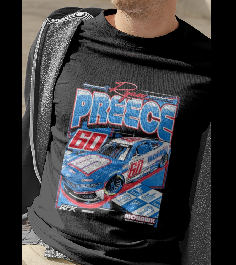 Ryan Preece 2025 Mohawk RFK 60 NASCAR Racing Car T-Shirt