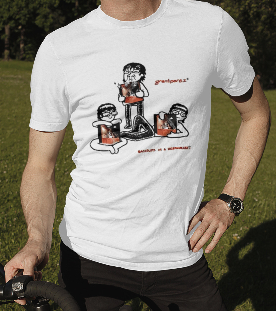 Backflips In A Restaurant Tour Grantperez Sketch T-Shirt