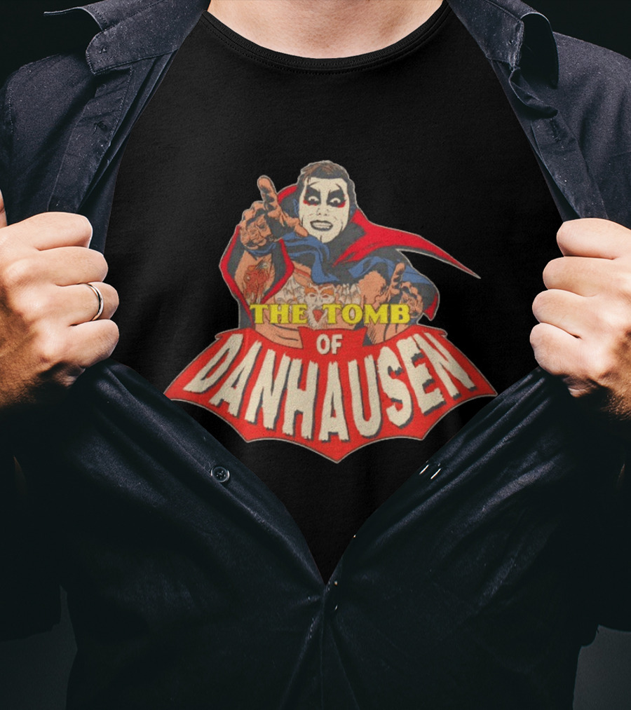 The Tomb Of Danhausen WWE Comic Style Iconic Figure T-Shirt