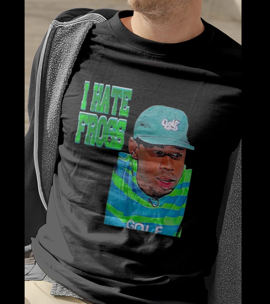 Tyler The Creator I Hate Frogs Meme Golf Hat Striped T-Shirt