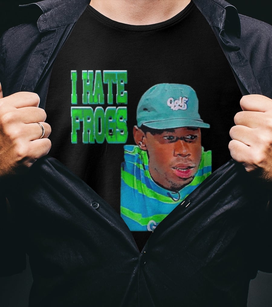 Tyler The Creator I Hate Frogs Meme Golf Hat Striped T-Shirt