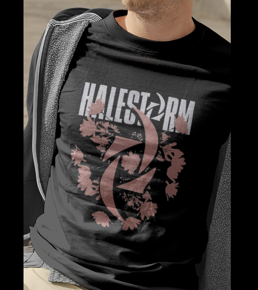 Halestorm Bouquet Pink Floral Band Symbol Impericon T-Shirt