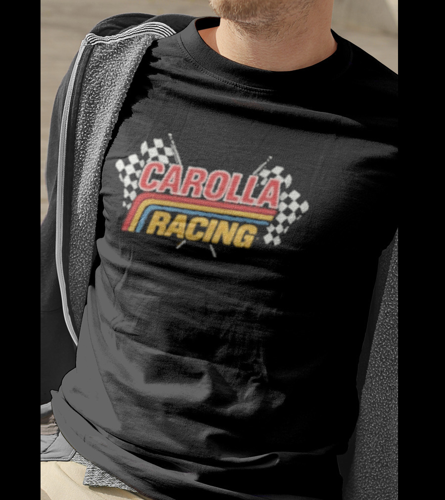 Carolla Racing Checkered Flag Stripes T-Shirt