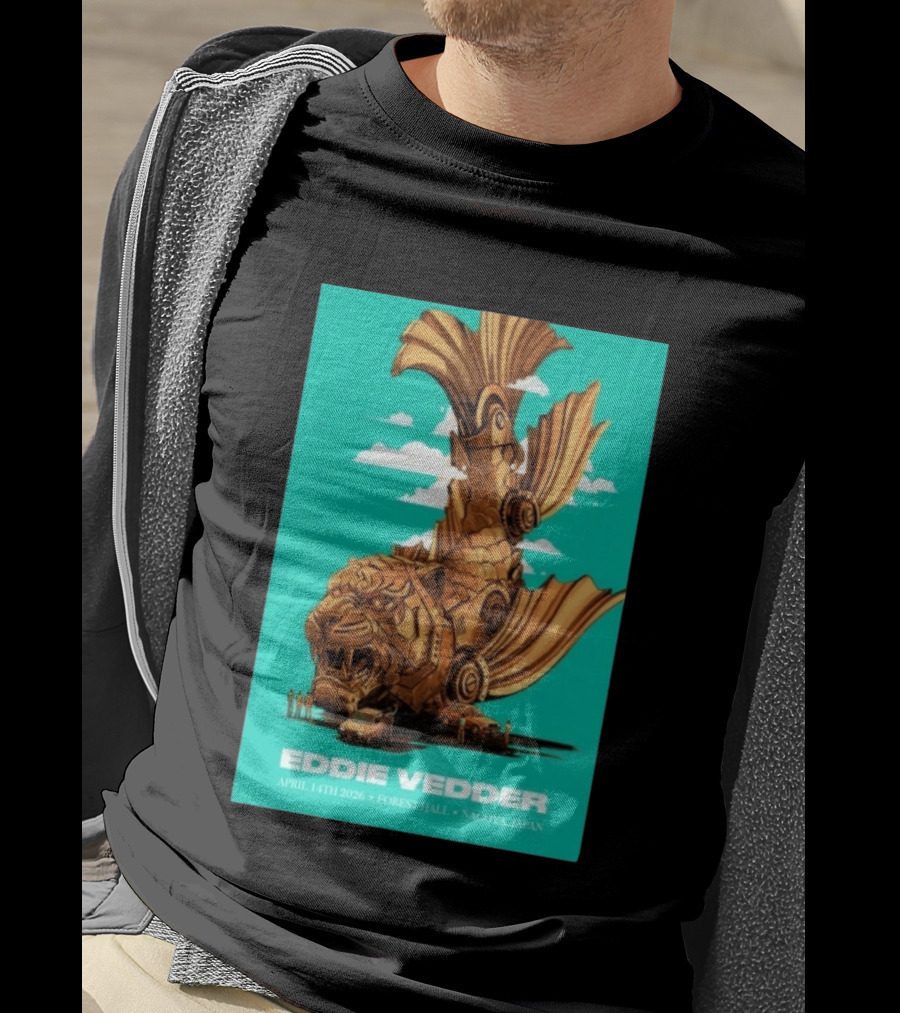 Eddie Vedder April 14th 2026 Forest Hall Nagoya Japan Lion Fish Structure T-Shirt
