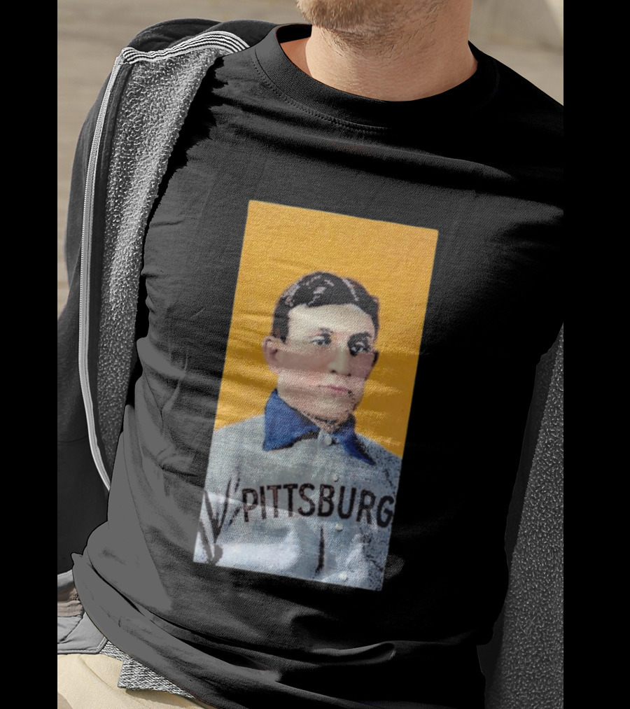Pittsburgh Vintage Honus Wagner Baseball Player Card T-Shirt
