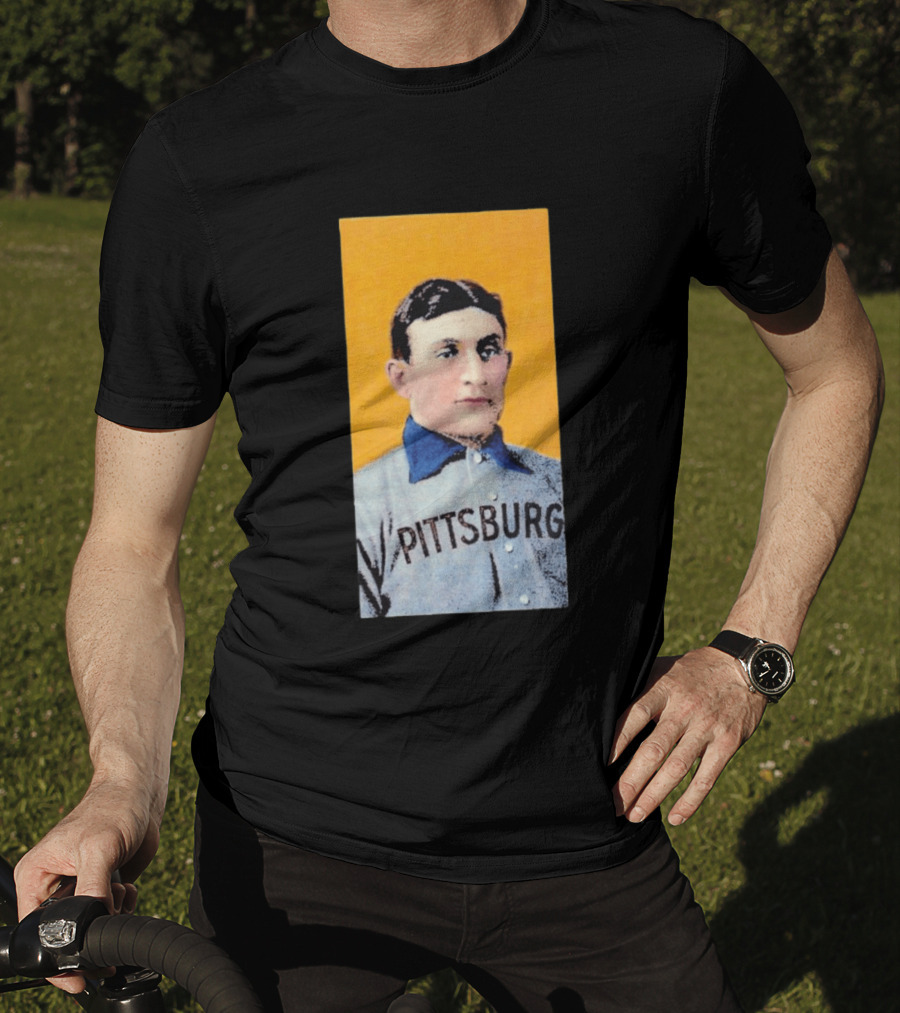 Pittsburgh Vintage Honus Wagner Baseball Player Card T-Shirt