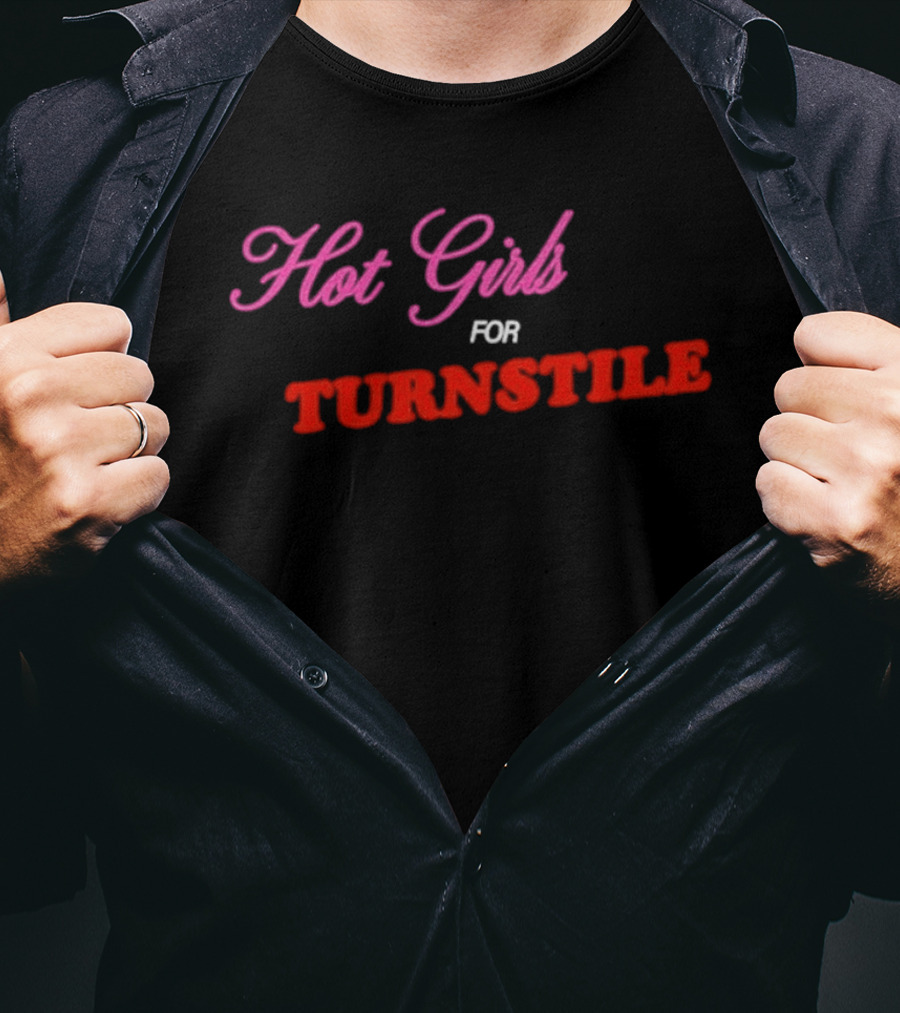 Hot Girls For Turnstile Pink And Red T-Shirt