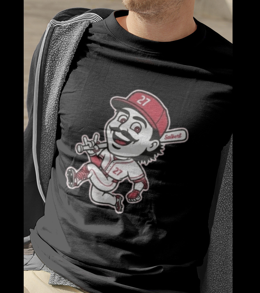 Sal Stewart Cartoon Baseball Character Number 27 Salbert T-Shirt