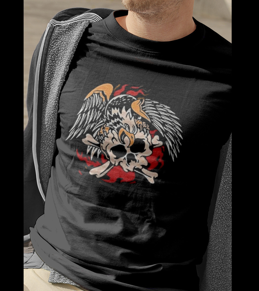 Sevendust ONE Euro UK Tour 2026 Skull Wings Phoenix Flames T-Shirt